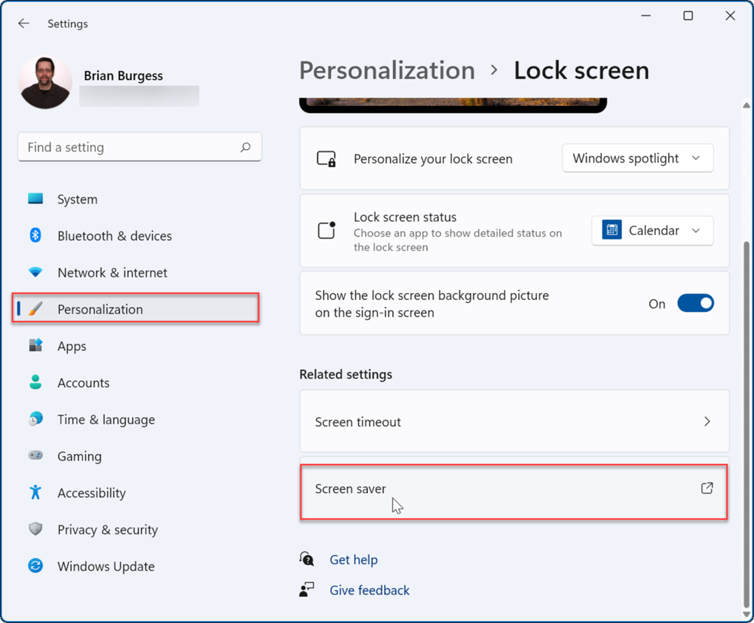 Personalizacja-blokada ekranu ustawia zdjęcia jako wygaszacz ekranu w systemie Windows