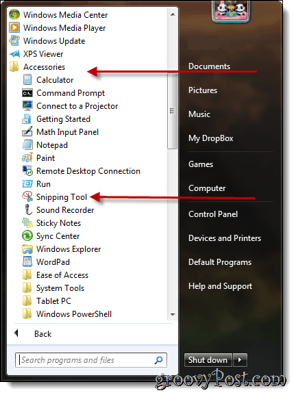 Wykonuj zrzuty ekranu w systemie Windows 7 za pomocą narzędzia Snipping Tool