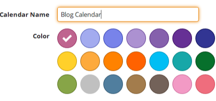opcje kolorów kalendarzy w divvyhq