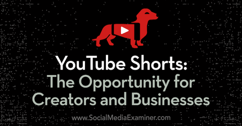 Krótkie spodenki YouTube: szansa dla twórców i firm, zawierająca spostrzeżenia z Derral Eves na temat podcastu z marketingu w mediach społecznościowych.