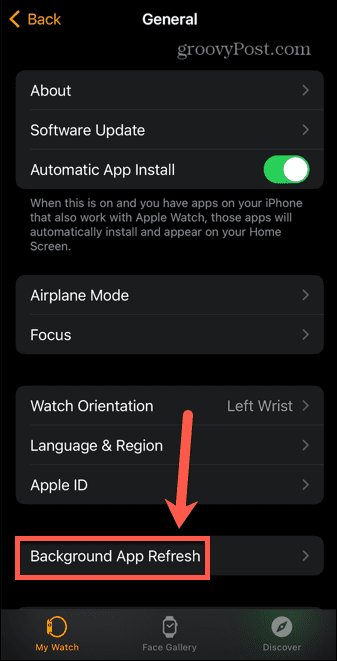 Odświeżanie aplikacji Apple Watch w tle