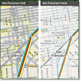 porównanie map transportu publicznego Google