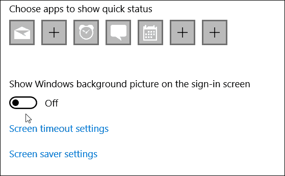 wyłącz ekran logowania w tle systemu Windows