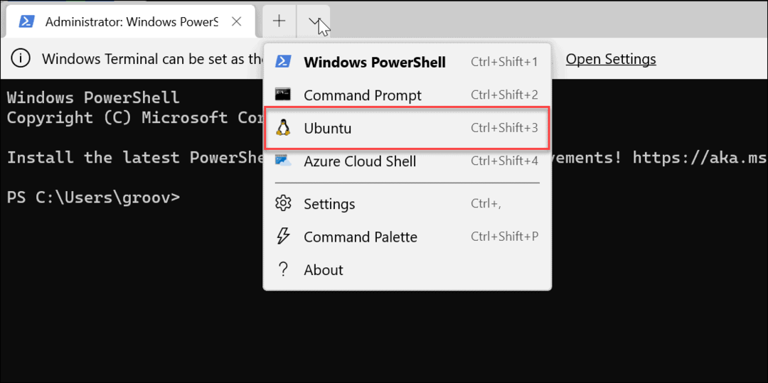 Ubuntu z PowerShell