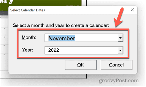 daty w kalendarzu excela