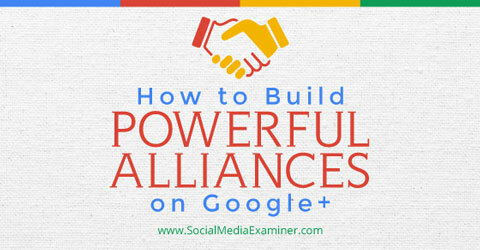 budowanie sojuszy w Google +