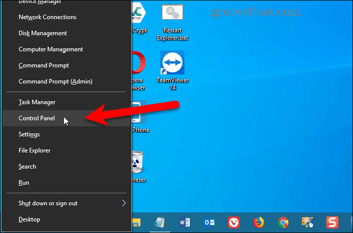 Panel sterowania dodano do menu Win + X w systemie Windows 10