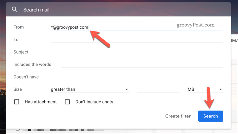 Tworzenie nowej reguły filtrowania w Gmailu