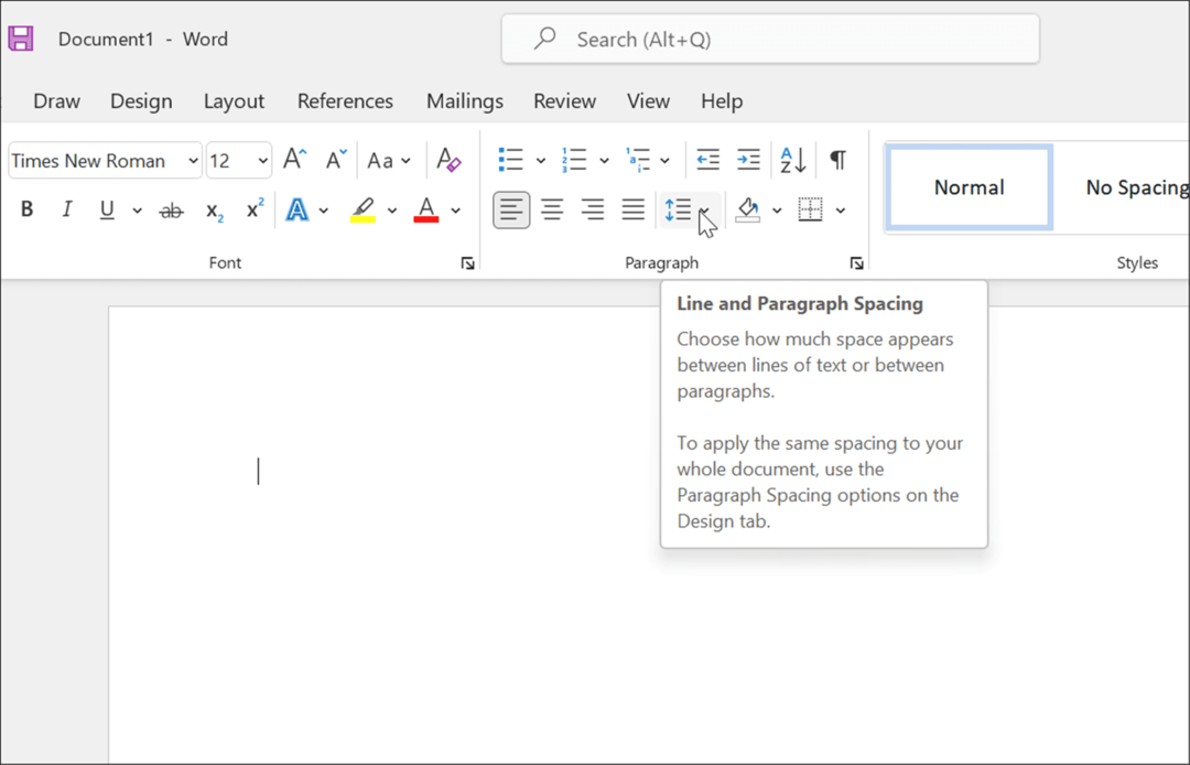 format odstępów w stylu apa w Microsoft Word