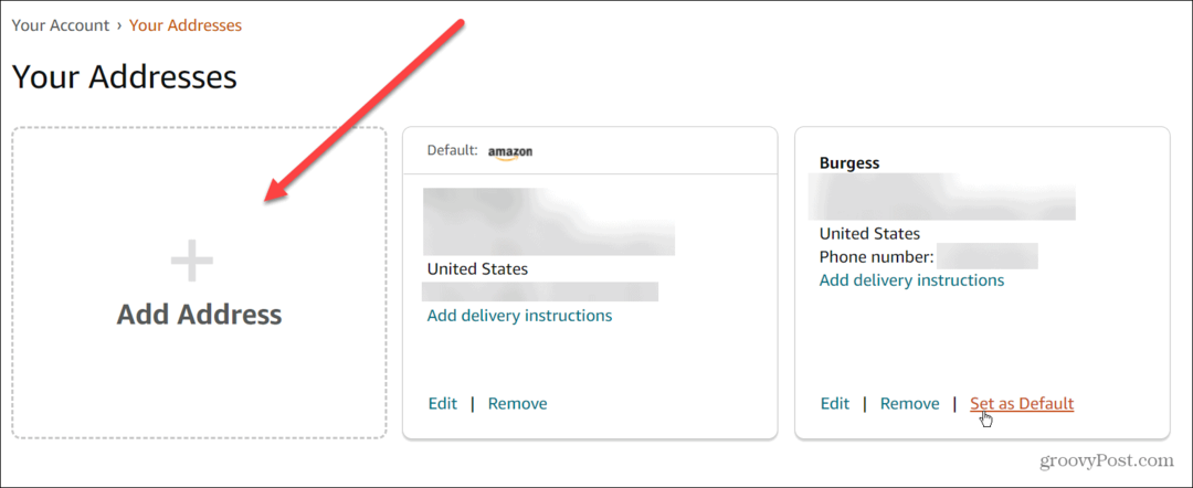 Zmień swój adres wysyłki na Amazon