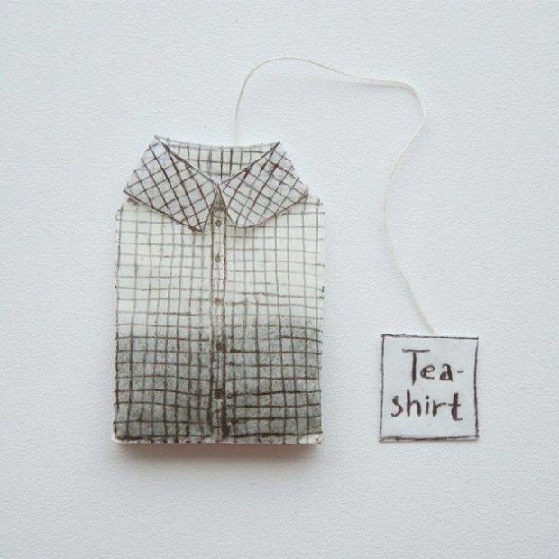 Torebki herbaty z koszul