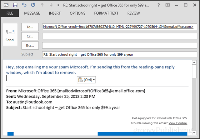 nowe okno tworzenia 2013 programu Outlook