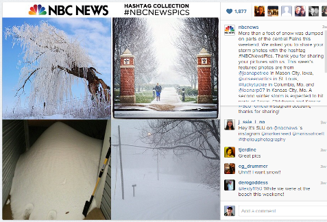 funkcja nowości instagram NBC