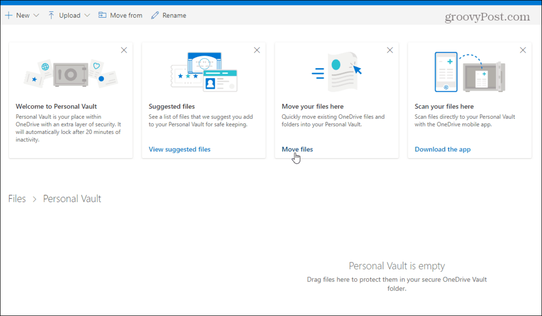 Jak chronić pliki w OneDrive za pomocą 2FA z Personal Vault