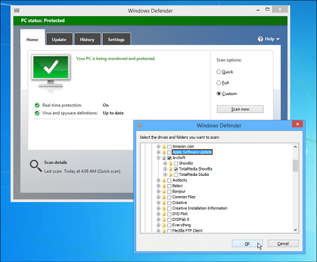 Windows 8.1 Wskazówka: Dodaj program Windows Defender do menu kontekstowego