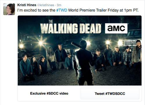 Walking Dead Twitter natychmiastowa karta odblokowująca