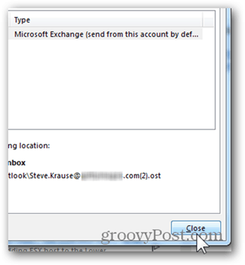 Dodaj skrzynkę pocztową Outlook 2013 - kliknij Zamknij