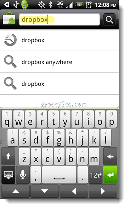 Aplikacja do wyszukiwania Dropbox na Androida