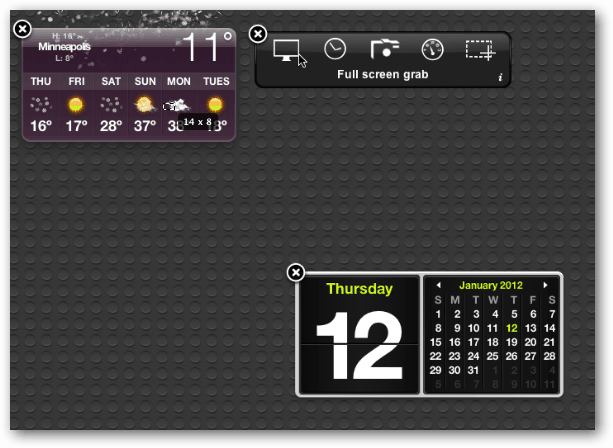 Kalendarz Dashboard OS X