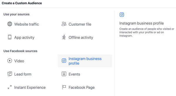 Jak strategicznie rozwijać obserwację na Instagramie, krok 3, wybierz opcję źródłowego profilu biznesowego na Instagramie