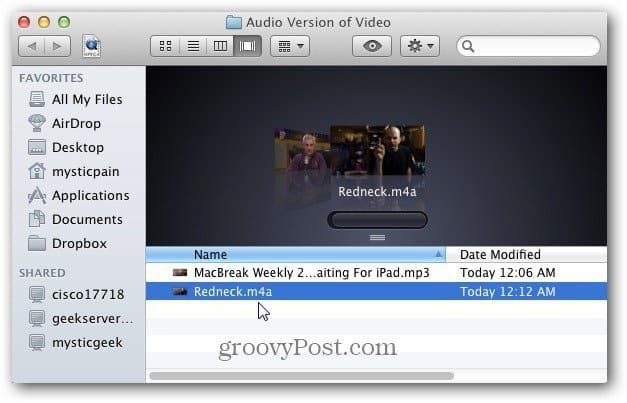 Konwertuj wideo na pliki audio na komputerze Mac za pomocą iTunes