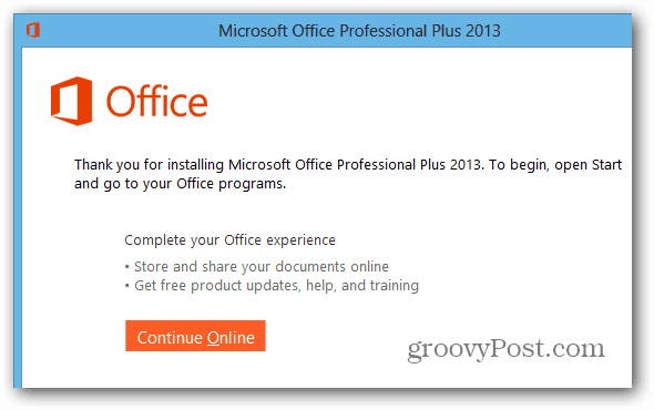 Zainstalowano pakiet Office 2013