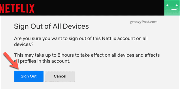 Wyloguj się ze wszystkich urządzeń w serwisie Netflix
