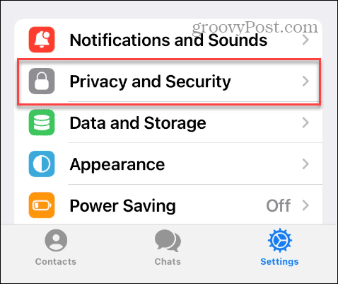 Ustawienia prywatności i zabezpieczeń w Telegramie na iPhonie
