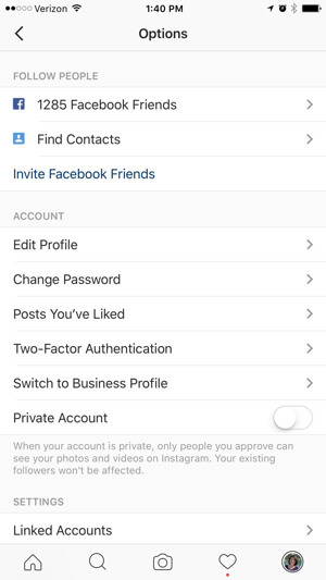 opcje profili biznesowych na Instagramie