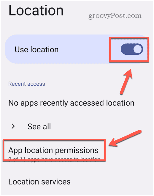 uprawnienia lokalizacji Androida