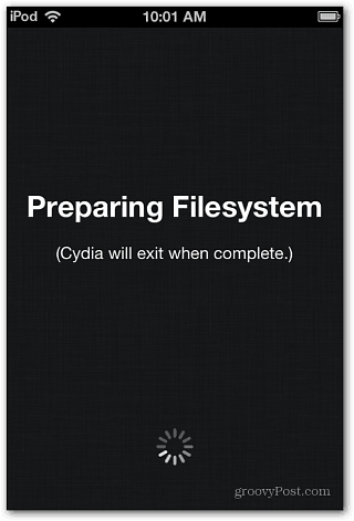 Cydia Przygotowuje system plików