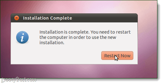 instalacja ubuntu zakończona
