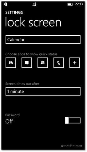 Windows Phone 8 wyłącza hasło blokady ekranu