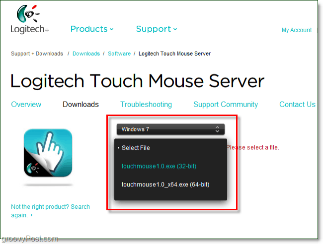 Logitech Touch Mouse do pobrania na PC