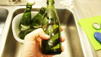 Metoda usuwania etykiety ze szklanej butelki