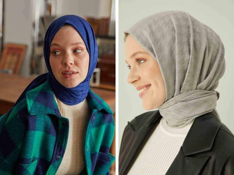 modele szali damskich z kaszmiru hidżabowego 