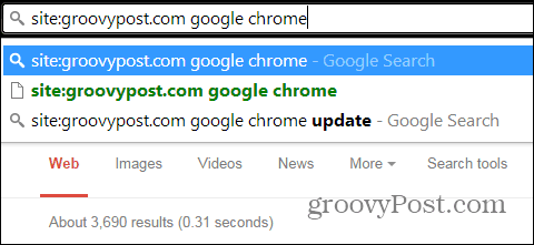 Wyszukaj w Chrome tylko jedną witrynę