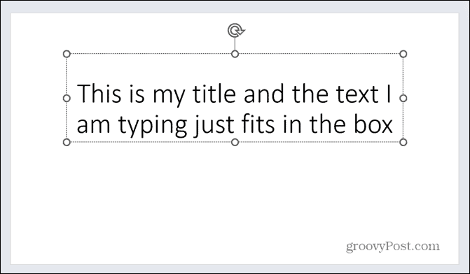 pełne pole tekstowe programu PowerPoint