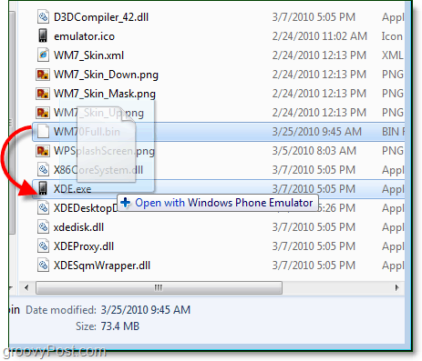 otwórz plik WM70Full.bin za pomocą XDE.exe
