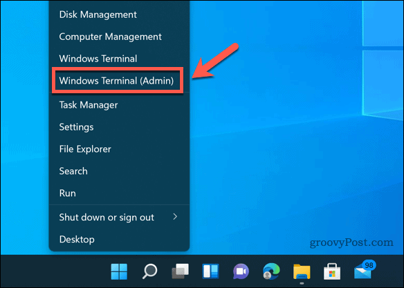 Otwieranie terminala Windows w Windows 11