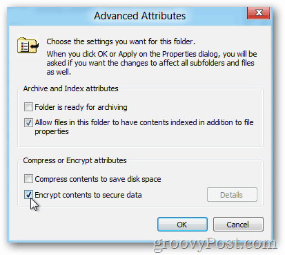 Zaawansowane właściwości systemu Windows 8 - Włącz EFS