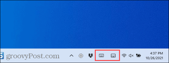Ikony narożne paska zadań w systemie Windows 11