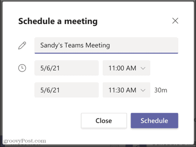 Skonfiguruj spotkanie w aplikacji Microsoft Teams na później