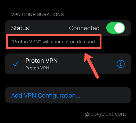 iPhone VPN łączy się na żądanie