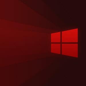 Logo systemu Windows 10 czerwony
