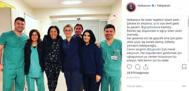 Işın Karaca udostępnił ze szpitala