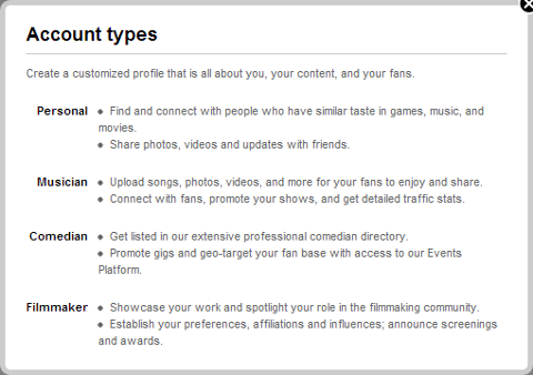 Nowe role w profilu Myspace
