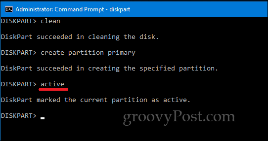 Wiersz polecenia DiskPart Windows 10