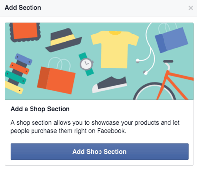 facebook dodaj przycisk sekcji sklepu
