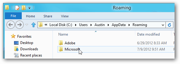 Roaming danych aplikacji Microsoft Windows 8